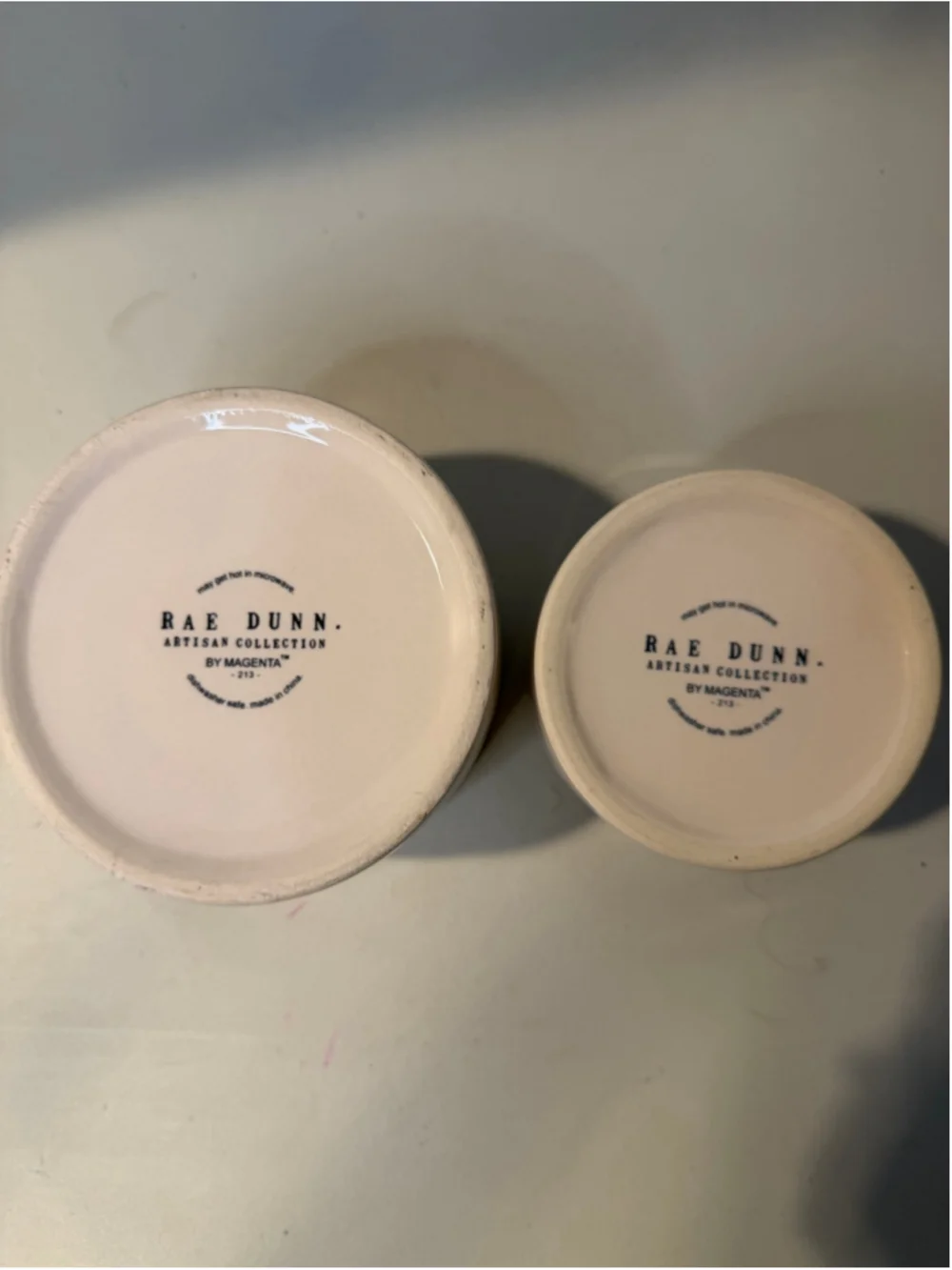 Rae Dunn Artisan Collection Salsa and Guac Bowls, One Size, Beige and Black